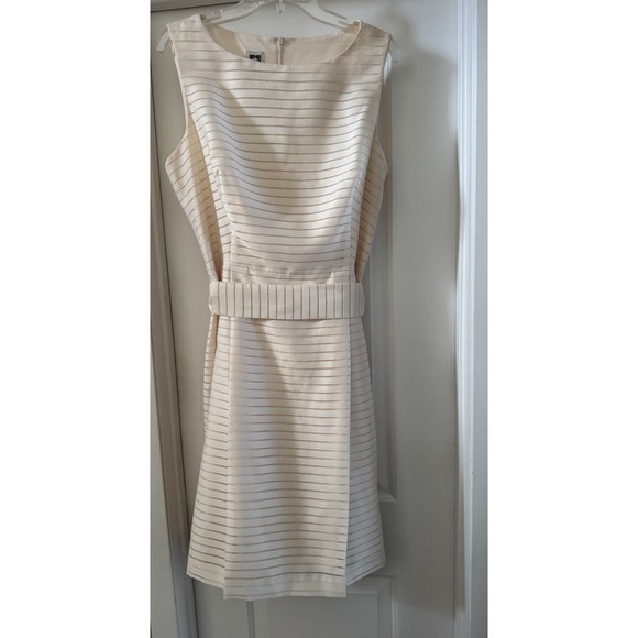 Anne Klein Dresses & Skirts - NWT Anne Klein Sleeveless A-Line Dress Size 16 Belted Minimalist‎ Career Wear